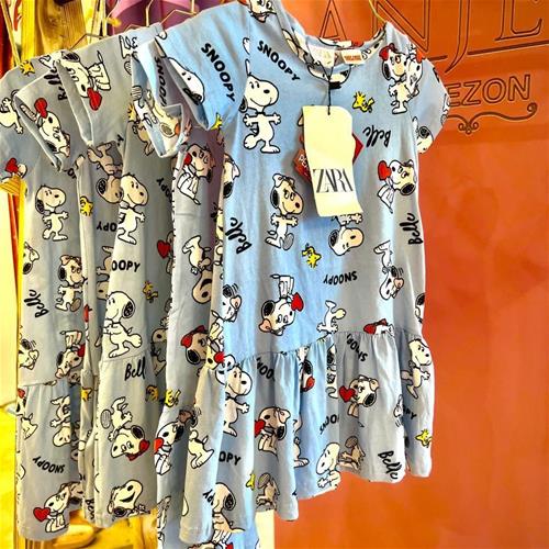 پیراهن snoppy ابی مارک zara کد 32201