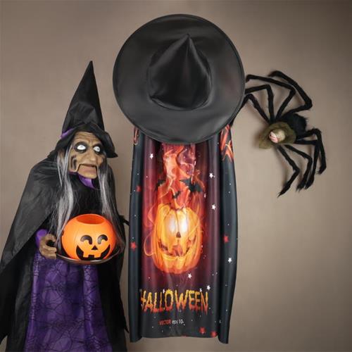 2 تیکه کلاه + شنل پامکین halloween